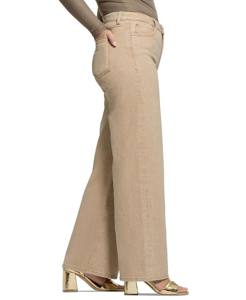 Guess Women's Spring Bling Wide-Leg Jeans