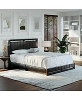 Boyd Sleep Belle Upholstered Platform Bed with Headboard, Mattress Foundation with Strong 14 Wood Slat Supports