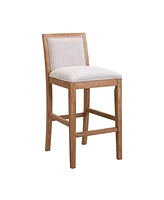 The Pop Home 30.5-Inch Upholstered Bar Stools Set of 2, Retro Chairs for Kitchen Island or Dining Room-The
