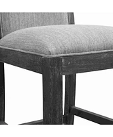 The Pop Home 30.5-Inch Upholstered Bar Stools Set of 2, Retro Chairs for Kitchen Island or Dining Room-The