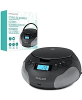 Philco Wired Boombox with Cd Player | MP3/Wma/Cd-r/Cd-rw/Fm Radi, 3.5mm Aux Input, Stereo Sound, Led Display, Compact & Easy-to-Use