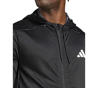 adidas Men's Essentials Regular-Fit Camo Piped Full-Zip Hooded Track Jacket