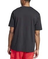 adidas Men's Essentials Regular-Fit Linear Logo Graphic T-Shirt