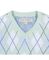 Hope & Henry Boys' Organic Long Sleeve Fine Gauge V-Neck Sweater, Kids