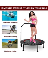 Lovmor 40 Inch Mini Exercise Trampoline Fitness Rebounder Trampoline with Safety Pad Max. Load 300LBS