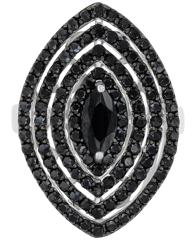 Black Spinel Statement Ring (5/8 ct. t.w.) Sterling Silver