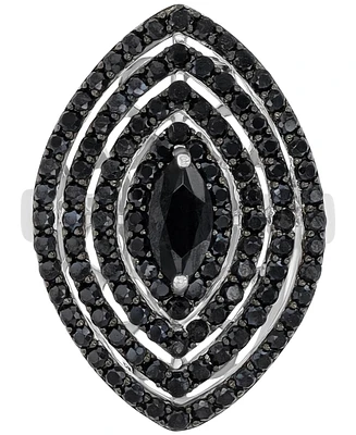 Black Spinel Statement Ring (5/8 ct. t.w.) Sterling Silver