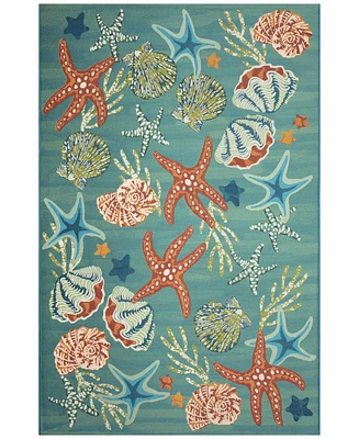 Liora Manne' Marina Starfish Song 7'10"x9'10" Area Rug