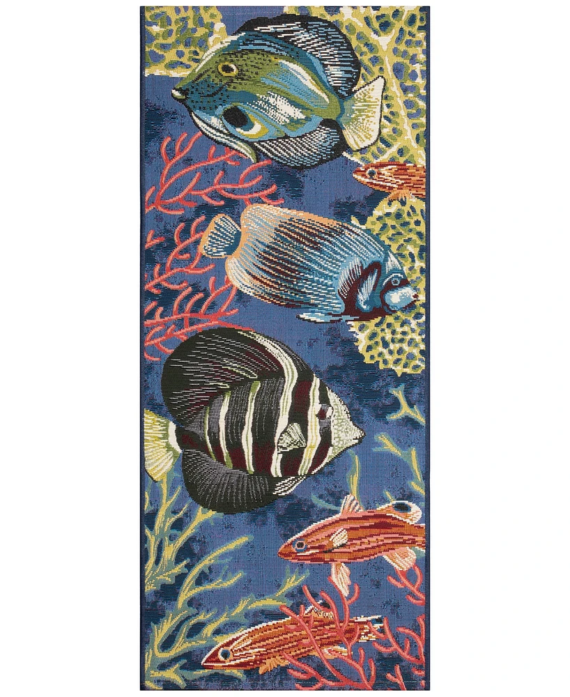 Liora Manne' Esencia Fish 1'11"x4'11" Runner Area Rug
