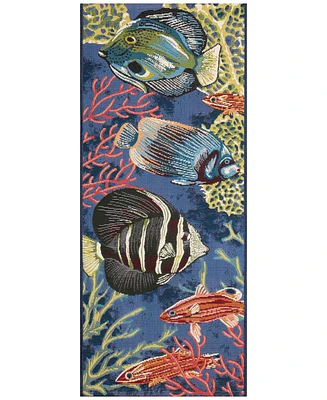 Liora Manne' Esencia Fish 1'11"x4'11" Runner Area Rug