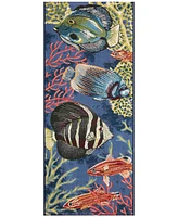 Liora Manne' Esencia Fish 1'11"x4'11" Runner Area Rug