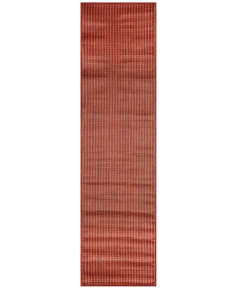 Liora Manne' Carmel Texture Stripe 1'11"x7'6" Runner Area Rug