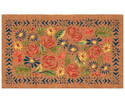 Liora Manne Natura Block Print Flowers Rug Collection