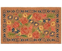 Liora Manne Natura Block Print Flowers Rug Collection