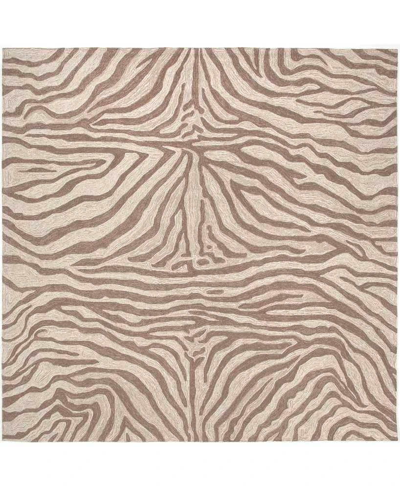 Liora Manne' Ravella Zebra 8'x8' Square Area Rug