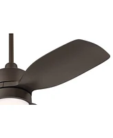 Casa Vieja 36" Verdin Modern Indoor Outdoor Ceiling Fan 3 Blade Led Light Remote Control Emperial Bronze Finish Brown Blades Bedroom Living Room Kitch