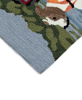 Liora Manne' Frontporch Rafting Dogs 2'x3' Area Rug