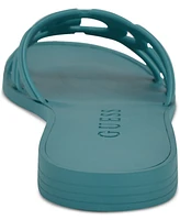 Guess Women's Elyho Logo Cutout Flat Jelly Sandals