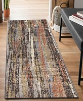 Liora Manne' Ariana Brushstrokes 1'11"x7'6" Runner Area Rug