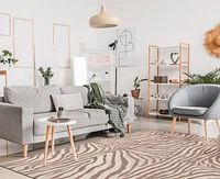 Liora Manne' Ravella Zebra 8'x8' Square Area Rug