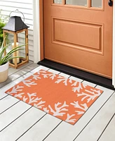 Liora Manne' Capri Coral Border 1'8"x2'6" Area Rug