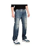 Level 7 Men's Zipper Pocket Relaxed Bootcut Premium Denim Jean