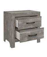 Slickblue Classic 2-Drawer Nightstand for Timeless Bedroom Storage and Organization