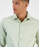 Bar Iii Men's Spread-Collar Sateen Dress Shirt, Created for Macy's