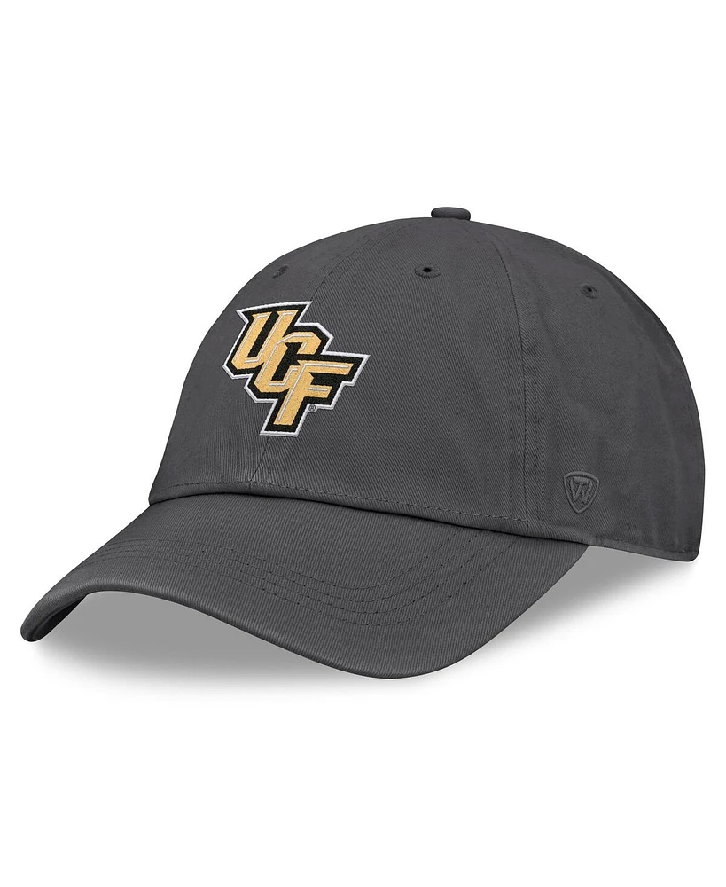 Top of the World Men's Heather Charcoal Ucf Knights Team Logo Washed Adjustable Hat