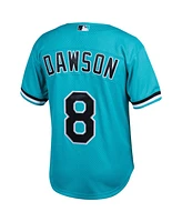 Mitchell & Ness Men's Andre Dawson Teal Florida Marlins Cooperstown Collection Mesh Batting Practice Button-Up Jersey