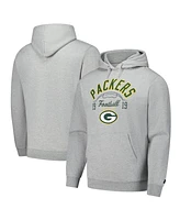 Starter Men's Heather Gray Green Bay Packers Pullover Hoodie