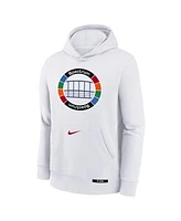 Nike Big Boys and Girls White Philadelphia 76ers 2024/25 City Edition Club Fleece Pullover Hoodie