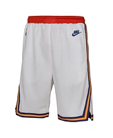 Nike Big Boys and Girls White Golden State Warriors 2024/25 City Edition Swingman Performance Shorts