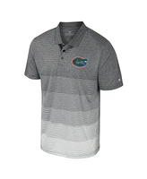 Colosseum Men's Gray Florida Gators Striped Mesh Polo