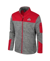 Colosseum Men's Gray/Scarlet Ohio State Buckeyes Guard Full-Zip Jacket