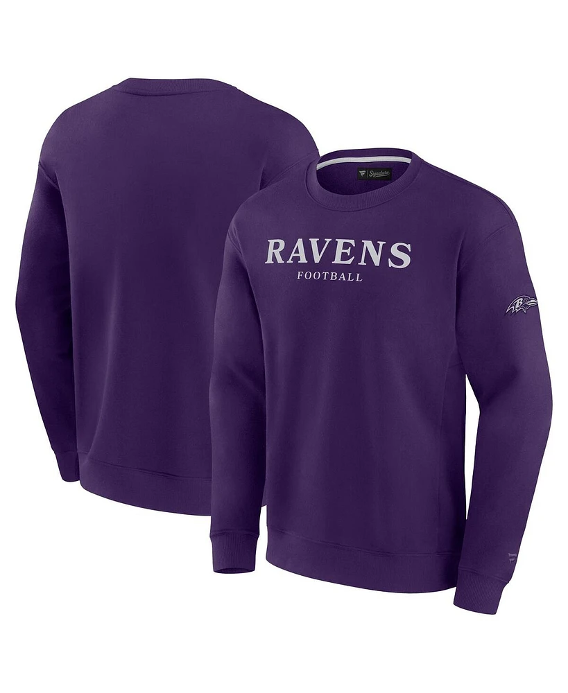 Fanatics Men's and Women's Purple Baltimore Ravens Elements Unlimited Fleece Pullover Sweatshirt