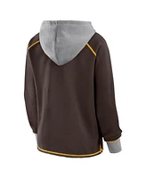 Fanatics Women's Brown San Diego Padres Boom Fleece Pullover V-Neck Hoodie