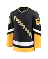 Fanatics Men's Kris Letang Black Pittsburgh Penguins Alternate Premium Jersey