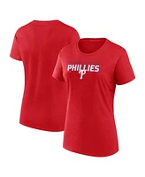 Fanatics Women's Red Philadelphia Phillies Lean T-Shirt