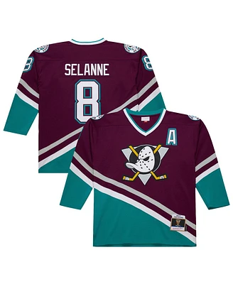 Mitchell & Ness Men's Teemu Selanne Purple Anaheim Ducks 1996-97 Power Play Jersey