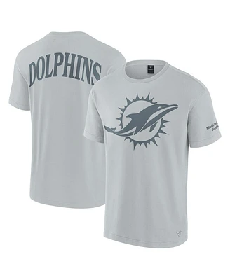 Fanatics Men's and Women's Gray Miami Dolphins Elements Iconic T-Shirt