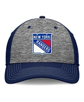 Fanatics Men's Gray/Navy New York Rangers Fundamental Top Shelf 2-Tone Flex Hat