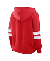 Fanatics Women's Red Washington Capitals Seize Fleece Pullover Hoodie