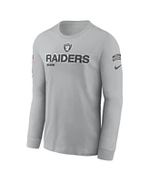 Nike Men's Gray Las Vegas Raiders 2024 Salute To Service Long Sleeve T-Shirt