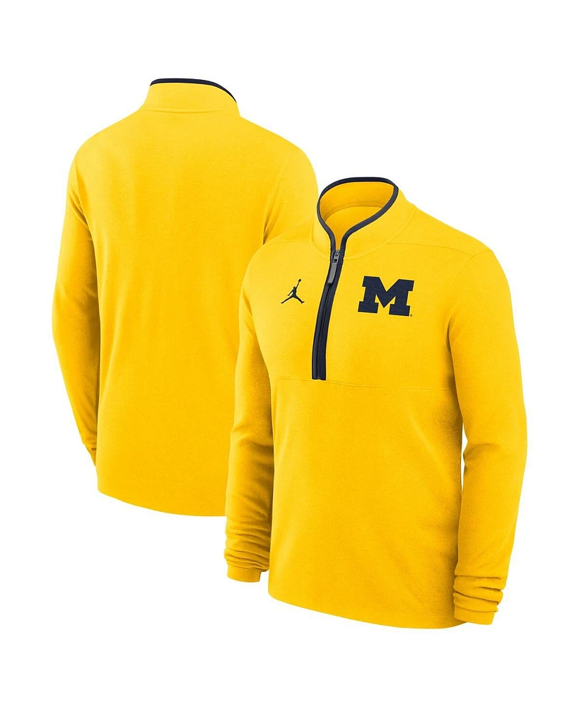 Jordan Men's Maize Michigan Wolverines Victory Half-Zip Sweatshirt