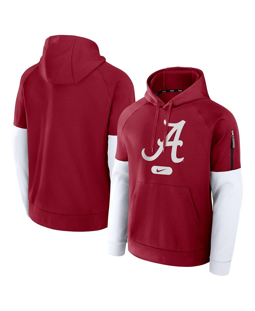 Nike Men's Crimson Alabama Tide Fitness Performance Pullover Hoodie