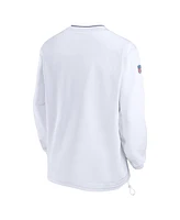 Nike Men's White Minnesota Vikings 2024 Sideline Throwback Logo Long-Sleeve V-Neck Windshirt