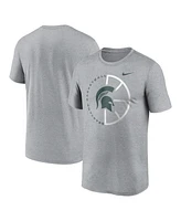 Nike Men's Heather Gray Michigan State Spartans Legend Basketball Icon Performance T-Shirt