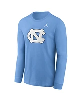 Jordan Men's Light Blue North Carolina Tar Heels Primary Logo Long Sleeve T-Shirt