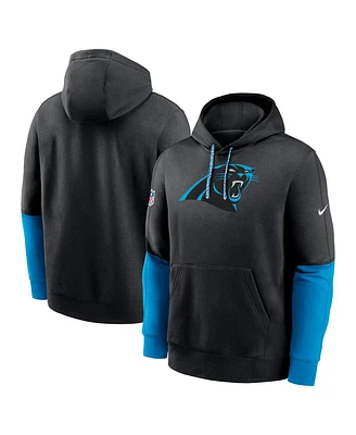 Nike Men's Black Carolina Panthers 2024 Sideline Club Pullover Hoodie